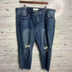 Torrid Women High Rise Straight Jean Size‎ 20W distressed NWT
